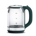 Electric Kettle Glass Kettle 2L Cordless 1500W Removable Filter, Boil Dry Protection & Auto Shut Off, LED Light Ring kettles electric fast boil quiet (Color : Green, Size : 1M B) (Green 80C Full moon
