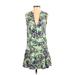 Alice + Olivia Casual Dress: Green Tropical Dresses - Women's Size 4
