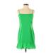 Lovers + Friends Casual Dress - Slip dress: Green Solid Dresses - Women's Size Small