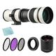 telephoto zoom lens HUIOP Camera MF Super Telephoto Zoom Lens F/8.3-16 420-800mm T Mount + UV/CPL/FLD Filters Set +2X 420-800mm Teleconverter Lens + T2- Adapter Ring Replacement for Canon EF-mount Reb
