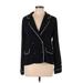 Zara Basic Blazer Jacket: Black Solid Jackets & Outerwear - Women's Size Medium