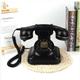 New Retro Landline Telephone with Ringer Control, Redial, Europe Vintage Corded Desk Dial Phone Old Fashioned Landline Phones for Home House, Black