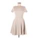 H&M Casual Dress - A-Line: Tan Hearts Dresses - Women's Size Medium