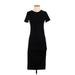 Treasure & Bond Casual Dress - Bodycon: Black Solid Dresses - Women's Size X-Small