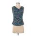 Calvin Klein Sleeveless Top Blue Sweetheart Tops - New - Women's Size X-Small Petite