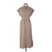 DKNY Casual Dress - Shirtdress: Tan Dresses - Women's Size 8