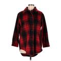 Old Navy Fleece Jacket: Red Plaid Jackets & Outerwear - Women's Size Medium Petite