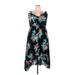 City Chic Casual Dress - Midi: Black Floral Dresses - Women's Size 20 Plus