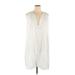 Eileen Fisher Casual Dress - Popover Plunge Sleeveless: White Dresses - Women's Size 1X