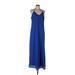 Old Navy Casual Dress - Slip dress: Blue Solid Dresses - Women's Size Large