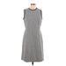 J. McLaughlin Casual Dress - Shift: Gray Tweed Dresses - New - Women's Size Large