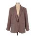 A New Day Blazer Jacket: Brown Checkered/Gingham Jackets & Outerwear - Women's Size X-Large