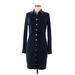 MICHAEL Michael Kors Casual Dress - Shirtdress: Blue Dresses - Women's Size Medium