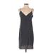 Twelfth Street by Cynthia Vincent Casual Dress - Slip dress: Gray Solid Dresses - New - Women's Size Small