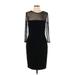 Tadashi Casual Dress - Bodycon: Black Dresses - New - Women's Size Large