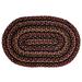 Oval 4' x 6' Indoor Area Rug - IHF Home Decor Blackberry Area Rug 72.0 x 48.0 W in black/brown/orange/red | Wayfair BR-184 46O