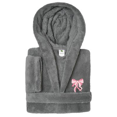 Sweet Kids 100% Polyester SUPER PLUSH Double Brushed Hooded Bathrobe - BOW