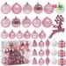66 Pcs Christmas Assorted Ornaments, Shatterproof Christmas Ornaments for Holidays, Party Decoration, Tree Ornaments - Gold