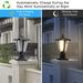 Outdoor Solar Post Light Modern Dimmable LED Cap Light Lantern Column Lamp for Surface Patio Garden, Waterproof Wall Sconce