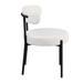 Modern Round Upholstered Boucle Dining Chairs (Set of 2)