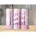 Loved Loved Loved Romans 5:8 Bible Verse 20 Oz Skinny Metal Tumbler w/Lid Straw - Multi