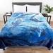 Dovecove Ocean-Themed Throw Blanket w/ Dolphins - Weighted Plush Faux Mink Throw Blanket for Sofa or Bed Microfiber/Fleece/Microfiber/Fleece | Wayfair