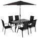 Red Barrel Studio® Uppingham Rectangular 6 - Person 59" L Outdoor Dining Set Glass | 59 W x 35.5 D in | Wayfair 4A46AC85F2984A9CB1C440742CD79049