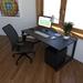 Compel Pivit 3 Piece Rectangular Writing Desk Office Set w/ Chair Metal in Black/Brown/Gray | 30" H x 72" W x 30" D | Wayfair