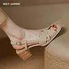 2025 neue Sommer frauen Sandalen Aus Echtem Leder Schnalle Frauen Schuhe Größe 34-42 Solide Concise