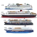 Modello in lega di simulazione della nave turistica della nave da crociera 1:1400 modello di nave da