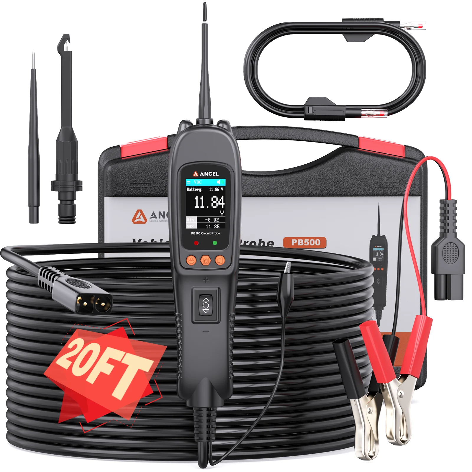 Ancel PB500 Auto Power Scan Elektrische Schaltung Tester Automotive Werkzeuge Auto Multi Meter Schaltung Diagnose Werkzeug PK PS100 OS2600 Image