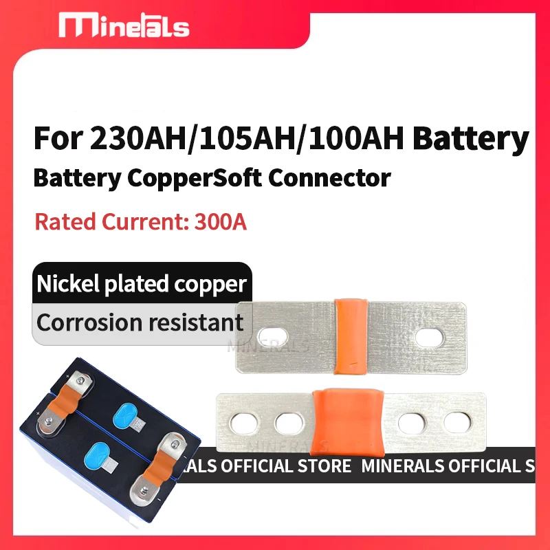 Flexible Sammelschiene 105AH 230AH 100AH 300A 200A 35MM 39MM 52MM 40MM Sammelschiene Kupfer Lose Schutz mit Isolation Batterieanschluss Image