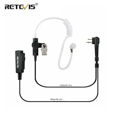 Große Größe PTT 2PIN Hörer Covert Akustische Rohr Headset Für Motorola Walkie Talkie EP450 PRO1150 CP100 GP2000 CT150 Ham Radio
