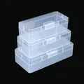 Mini contenitori portaoggetti scatola portaoggetti rettangolare trasparente con coperchio a ribalta