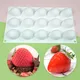 15 Löcher Erdbeer silikon formen zum Backen von Mousse 3d Frucht schokoladen kuchen Dekorations form