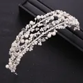 Perle Kristall Stirnband Haarband Tiara für Frauen Braut Hochzeit Haarschmuck Schmuck Strass Party