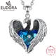 Eudora-Collier Phoenix vintage en argent regardé 925 pour femme pendentif coeur en cristal