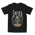 T-shirt en coton Rock Metal Band Gojiras pour hommes et femmes Économie vintage Merch Vêtements