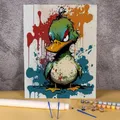 Malen nach Zahlen für Kinder Cartoon Tiere DIY Hand malerei Handwerk Ente Zeichnung nach Zahlen