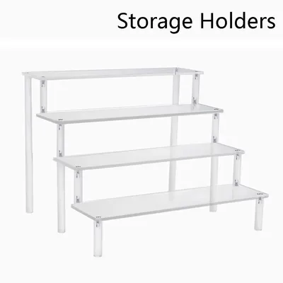 Acryl Display Stand Keramik Lager regal Puppe Ton Figur Display Stand transparente Leiter Make-up Organisation Regal Laden