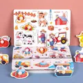 Puzzles d'animaux en bois pour tout-petits jouets Montessori pour bébés jouets de développement