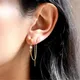 CANNER-Boucles d'oreilles créoles brillantes en argent regardé 925 fil d'oreille goutte bijoux