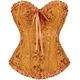 Corset à lacets floraux pour femmes bustier grande taille vintage sexy gothique satin lingerie