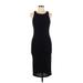 Forever 21 Casual Dress - Midi: Black Solid Dresses - Women's Size Large