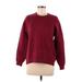 ModCloth Pullover Hoodie: Burgundy Solid Tops - Women's Size Medium