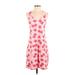 Cynthia Rowley TJX Casual Dress: Pink Floral Motif Dresses - Women's Size Small
