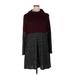 AGB Casual Dress - Sweater Dress: Burgundy Marled Dresses - Women's Size X-Large