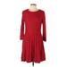 Jessica H Casual Dress: Red Dresses - Women's Size Large