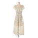 Forever 21 Casual Dress: Ivory Jacquard Dresses - Women's Size Small