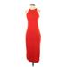 MNG Casual Dress - Sheath: Red Solid Dresses - Women's Size X-Small